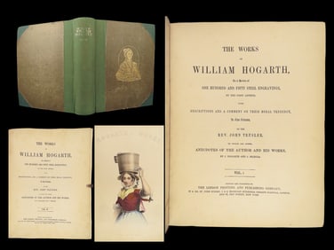 1880 BEAUTIFUL William Hogarth ART | Illustrated with 150 Political Satire Plates