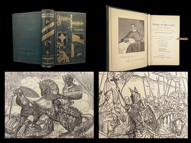 1883 Story of IRELAND 1st Milesian Dynasty Irish Celtic Clans Normans Illustrated