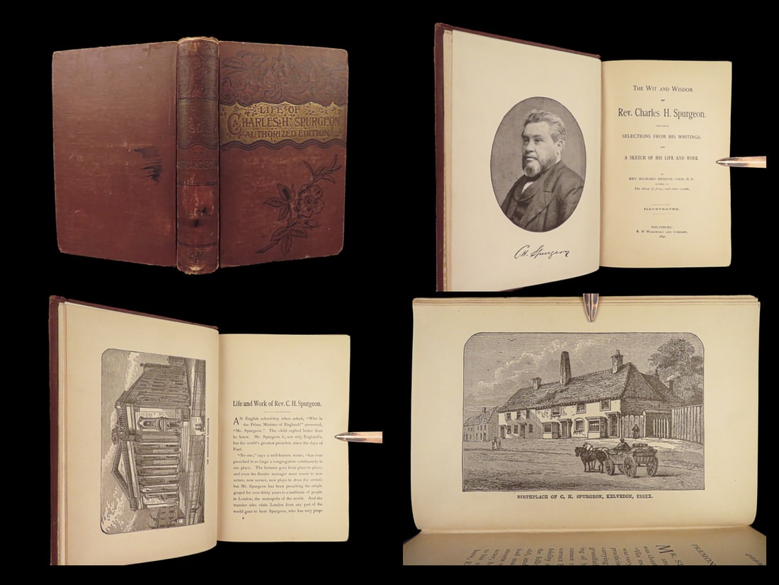 1892 Charles Spurgeon Sermons 1st Wit & Wisdom by Richard Cook | Life of Baptist (1 of 10)