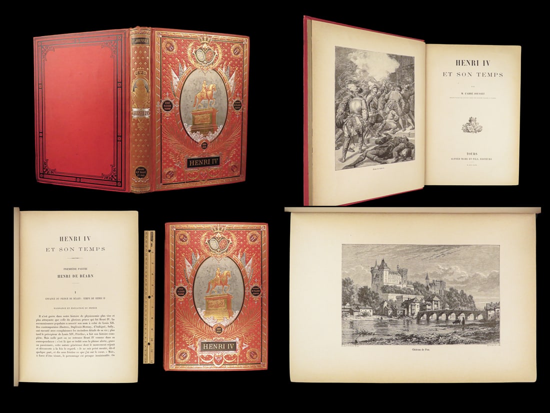 1893 Henry IV of France House of Bourbon Jousset Illustrated BEAUTIFUL Binding: 1893 Henry IV of France House of Bourbon Jousset Illustrated BEAUTIFUL Binding Also known as Henry the Great, Henry IV was notable for being the first French king from the House of Bourbon. Author Pie