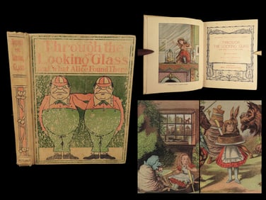 1897 Through the Looking Glass Carroll Tenniel Illustrated Alice in Wonderland