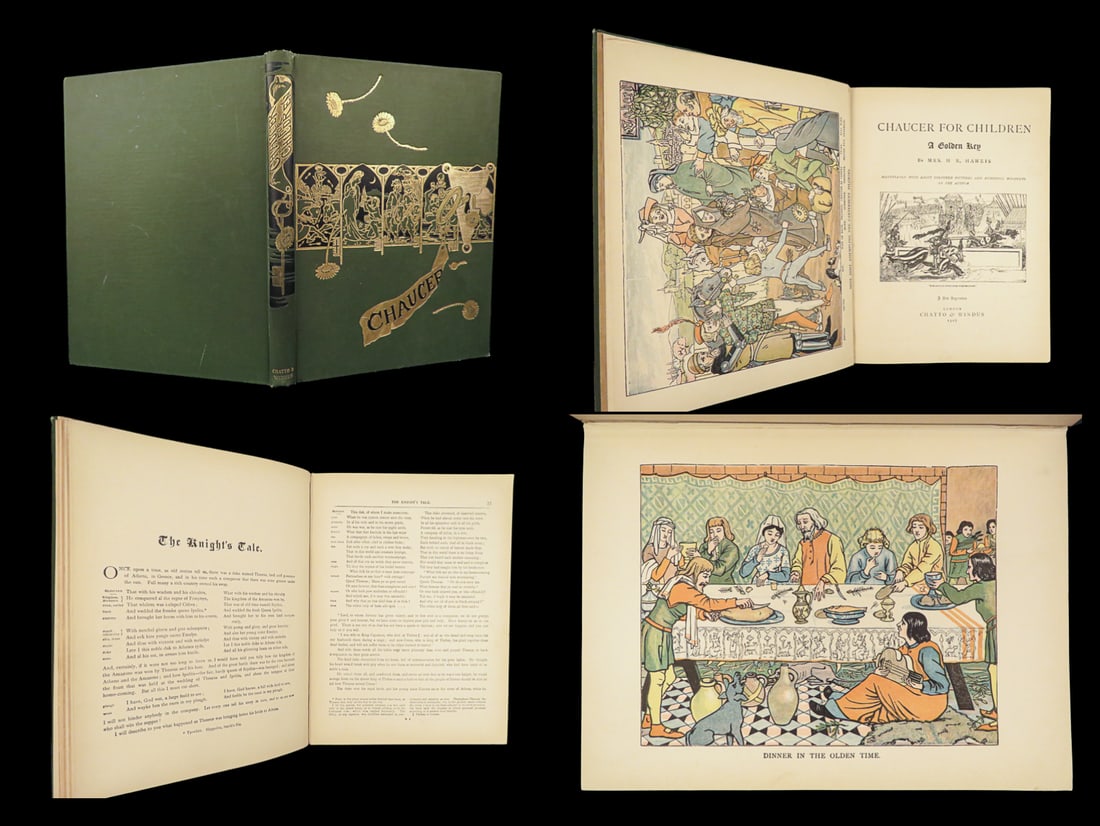 1907 Georffrey CHAUCER Golden Key by Haweis | Canterbury Tales for Children: 1907 Georffrey CHAUCER Golden Key by Haweis | Canterbury Tales for Children “If gold rusts, what then can iron do?” ? Geoffrey Chaucer, The Canterbury Tales The Canterbury Tales is one of the 