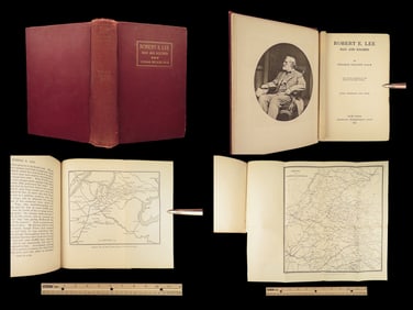 1911 Robert E Lee 1st Man & Soldier by Page Civil WAR Battles MAPS Illustrated