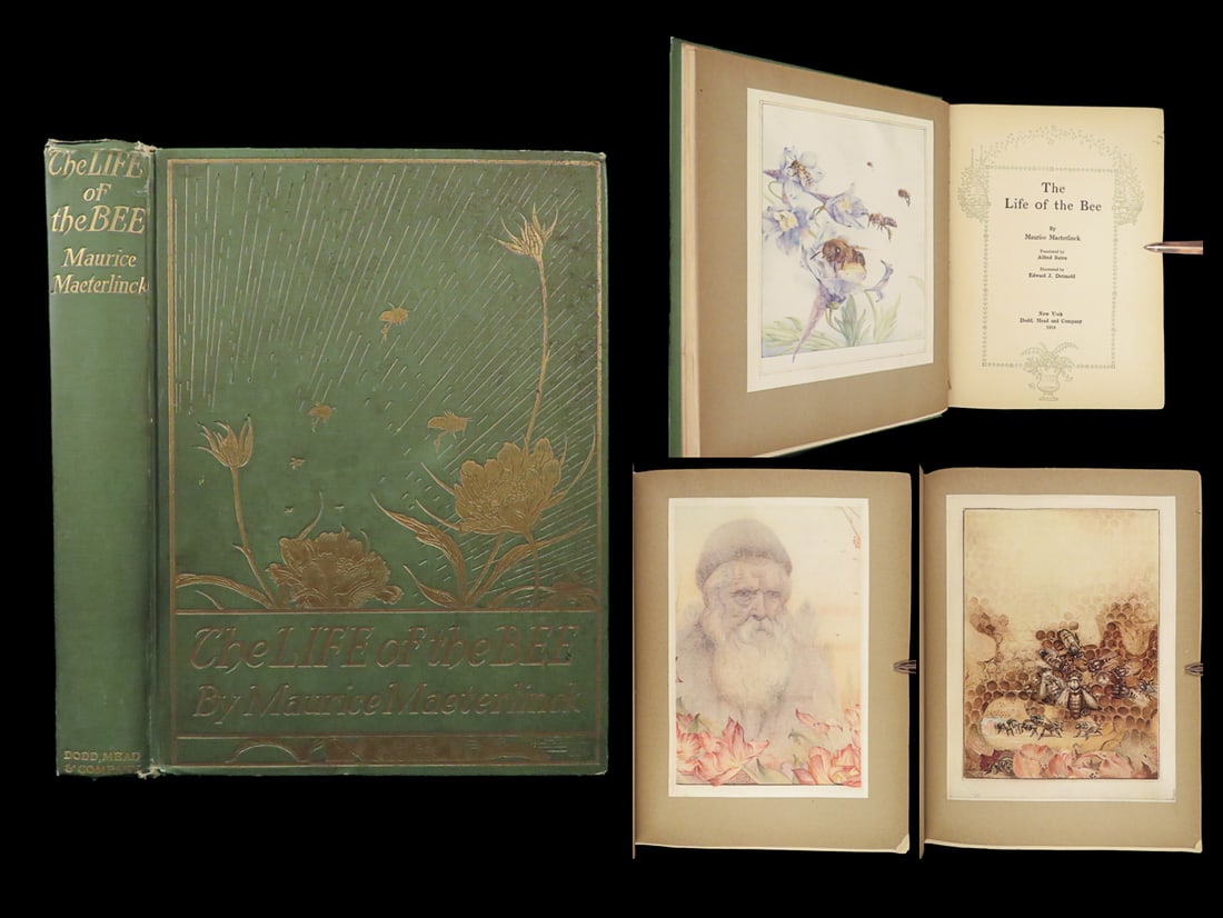 1912 Life of the Bee by Maurice Maeterlinck w/ Edward Detmold ART Apiology BEES (1 of 10)