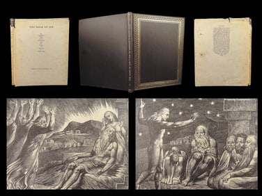 1927 Book of JOB William Blake ART 1st FAMOUS Bible Illustrations Monsters RARE