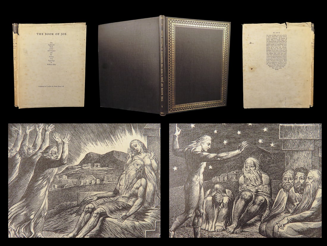 1927 Book of JOB William Blake ART 1st FAMOUS Bible Illustrations Monsters RARE: 1927 Book of JOB William Blake ART 1st FAMOUS Bible Illustrations Monsters RARE William Blake was an English poet and painter whose work was underappreciated during his lifetime. One of his best and m