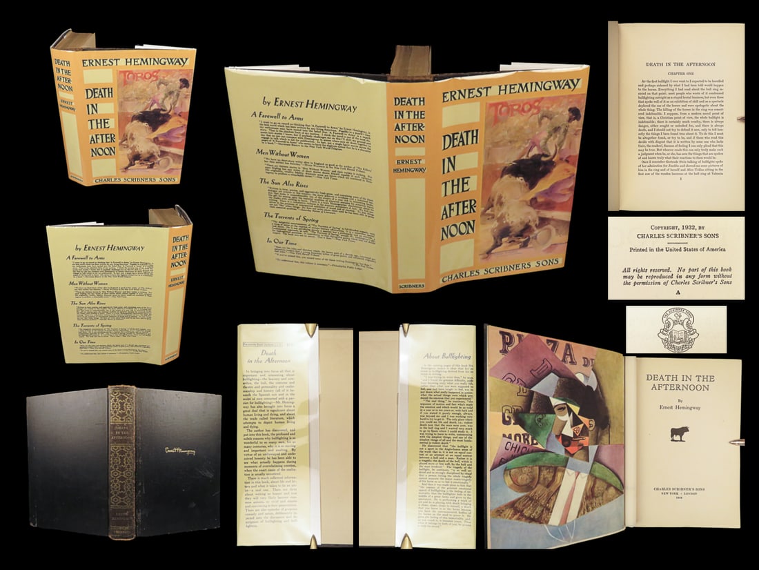 1932 Ernest Hemingway TRUE 1st ed Death in the Afternoon | Spain Bullfighting (1 of 10)
