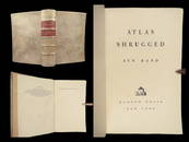 1957 Atlas Shrugged TRUE 1st printing Ayn Rand Objectivism Dystopian Leather