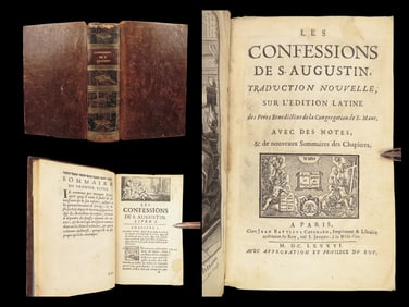 1686 Confessions of Saint Augustine Catholic Bible Theology Benedictine Maur