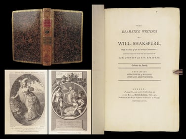 1788 William Shakespeare Plays | Much Ado About Nothing & Merry Wives of Windsor