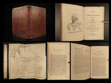 1815 RUSSIAN Campaign French Napoleon Invasion Scottish Ker Porter MAP Moscow