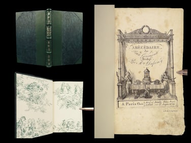 1822 Abecedaire Gourmands 1st by Dufrenoy | French Childrens Alphabet Book