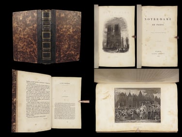 1836 Hunchback of Notre Dame by Victor Hugo | 1st Illustrated edition Paris