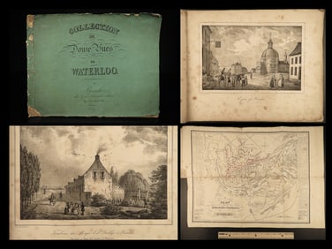 1839 1st ed Views of WATERLOO Illustrated Napoleon Monuments Lions Mound Tourism