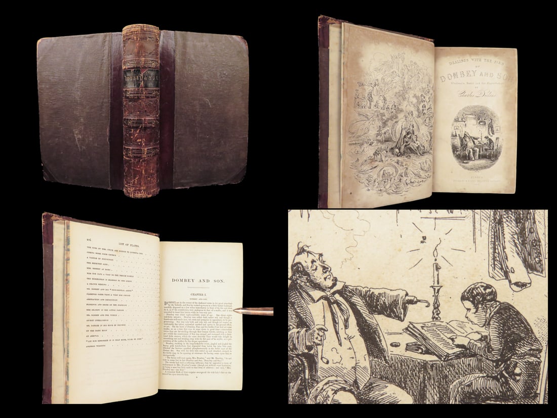 1848 Charles Dickens 1st Dombey & Son English Literature Illustrated Phiz ART (1 of 10)