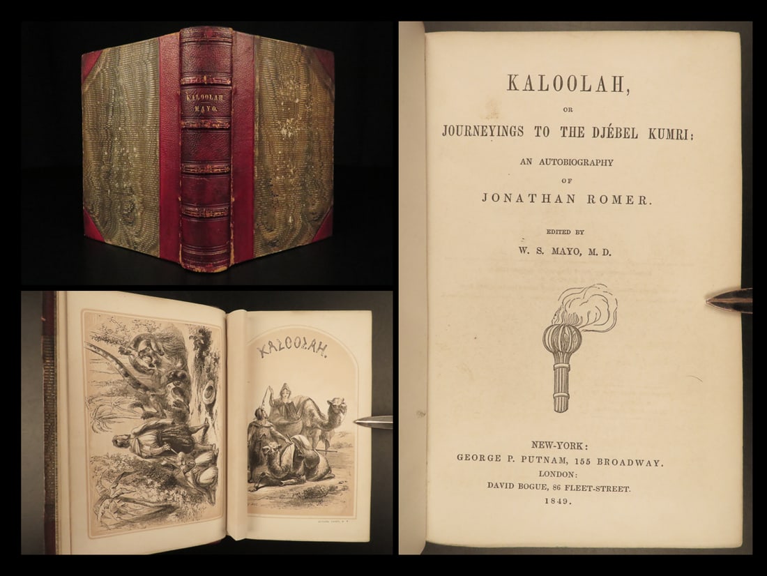 1849 AFRICA 1ed Kaloolah Journeys to Djebel Kumri Morocco Shipwrecks ARABS Mayo: 1849 AFRICA 1ed Kaloolah Journeys to Djebel Kumri Morocco Shipwrecks ARABS Mayo Kaloolah or Journeyings to the Djebel Kumri is a rare, 19th-century acount on the life and experiences of the protagonis
