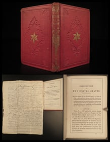 1857 US Documents Constitution Declaration SIGNERS Fugitive Slave Bills Slavery