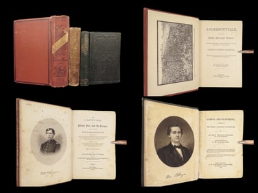 1868 Glazier Civil War Capture & Confederate Prisons + McElroy Andersonville 3v
