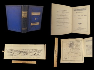 1873 Holy Land Illustrated 1st BIBLE Lands & Seas Jerusalem Egypt Damascus MAPS