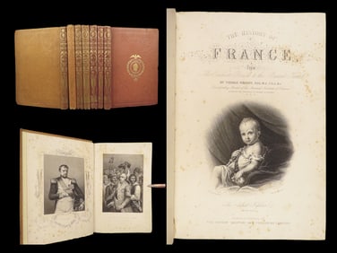 1874 Medieval FRANCE 1st Gaul Napoleon Pharamond Louis XIV Saint Louis Napoleon