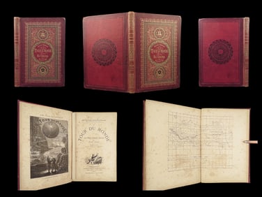 1877 Around the World in 80 Days by Jules Verne | Hetzel Voyages Tour du Monde