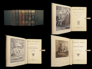 1880-1919 Louisa May Alcott Works Feminism Little Women Jack and Jill 7v SET
