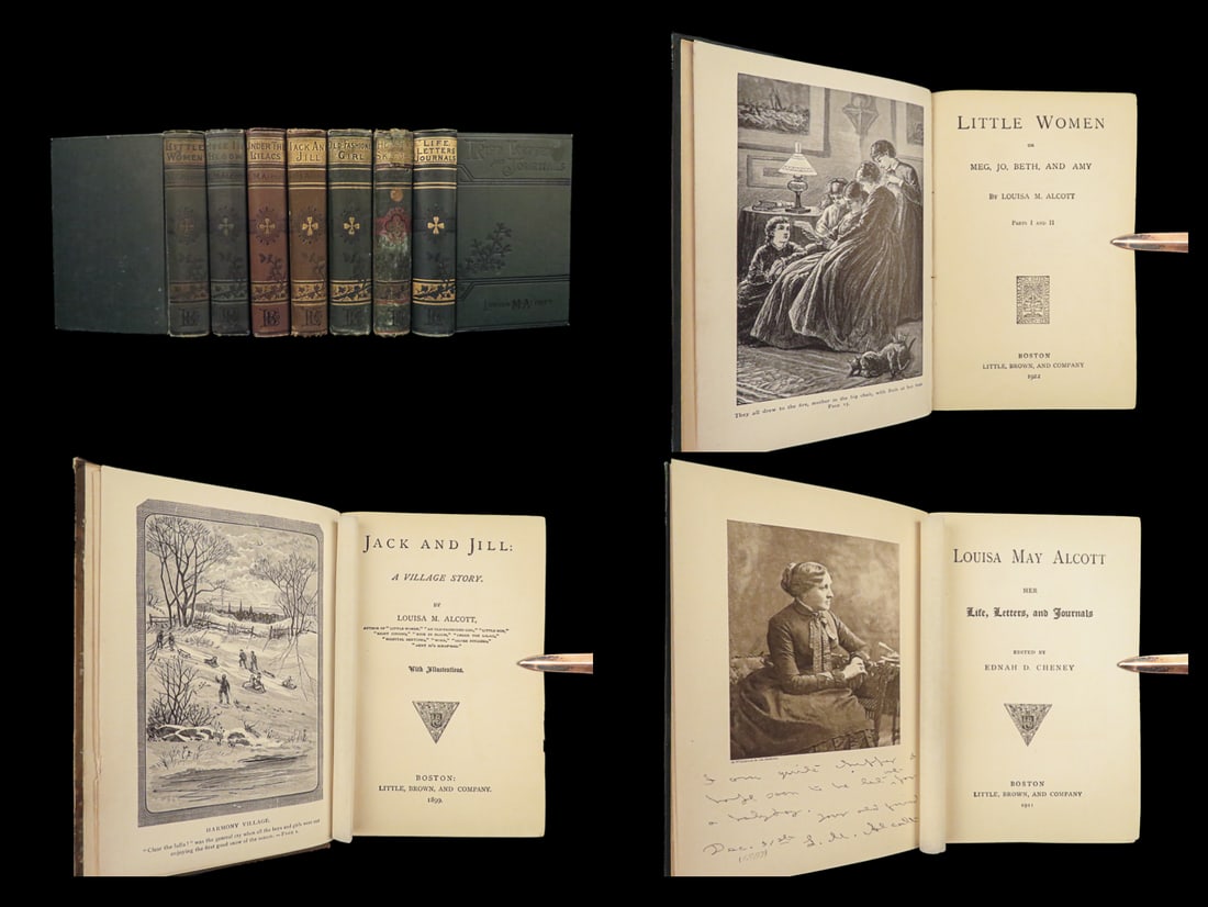 1880-1919 Louisa May Alcott Works Feminism Little Women Jack and Jill 7v SET (1 of 10)