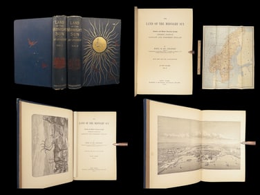 1882 VIKING Land of Midnight Sun by Paul Chaillu | Scandinavia Norway 2v