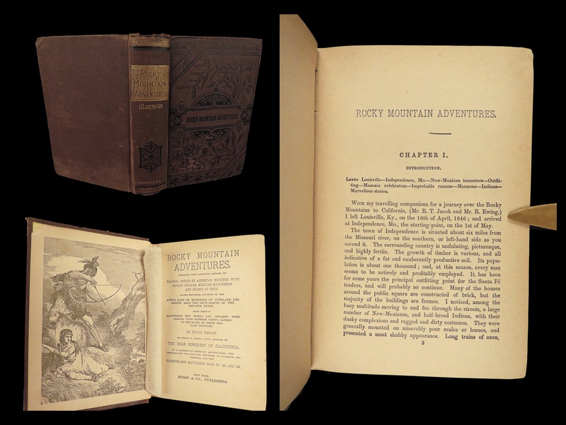 1885 Rocky Mountain Adventures CALIFORNIA Sioux Indians Donner Cannibalism Bryant: 1885 Rocky Mountain Adventures CALIFORNIA Sioux Indians Donner Cannibalism Bryant Edwin Bryant was a 19th-century American writer who is best known for his book “What I Saw in California”. In 