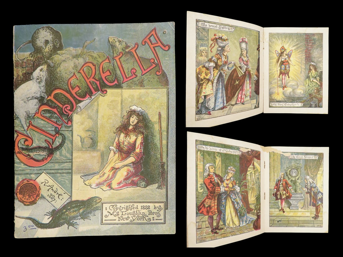 1888 Cinderella Illustrated Childrens Fairy Tales w/ Richard André Art (1 of 10)
