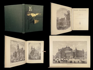 1888 Europe Illustrated 1st by F.K. Warren | Art of France ROME Spain Alhambra