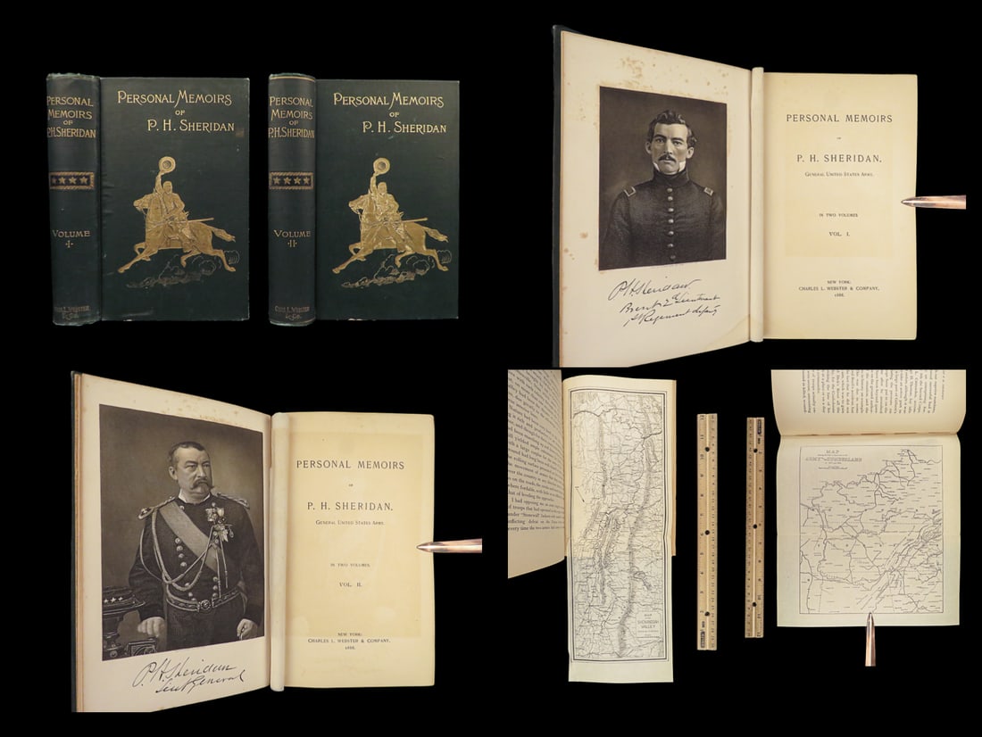 1888 Civil War 1st ed General Sheridan Personal Memoirs Union Native Americans: 1888 Civil War 1st ed General Sheridan Personal Memoirs Union Native Americans “When the battle waged hottest, Sheridan was at his best—cool, exact, self-possessed, the dashing and brilliant leade
