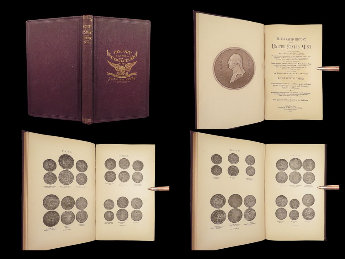 1891 History of United States Mint by George Evans | America COINS & Numismatics (1 of 10)