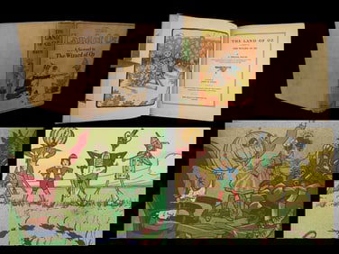 1904 The Land of OZ 1ed Frank Baum Wizard of Oz Illustrated Fiction Fantasy