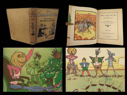1904 The Land of OZ 1ed Frank Baum Wizard of Oz Illustrated Fiction Fantasy: 1904 The Land of OZ 1ed Frank Baum Wizard of Oz Illustrated Fiction Fantasy Were off to see the wizard, the wonderful Wizard of Oz!&rdquo; The Marvelous Land of Oz was the sequel to the Wizard of Oz,