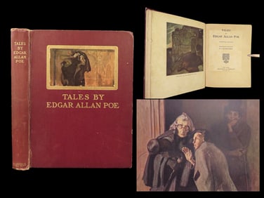 1909 Edgar Allan Poe Tales Pit & Pendulum Murders in Rue Morgue OCCULT Horror