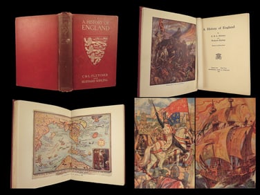 1911 History of ENGLAND 1st by Rudyard Kipling on Tudor & Stuart Houses
