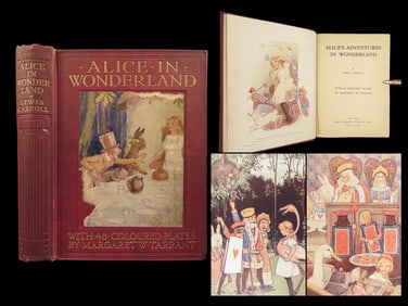 1919 Alice Adventures in Wonderland by Carroll w/ Margaret Tarrant Color ART