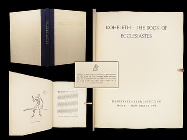 1940 BIBLE Koheleth 1st Emlet Etting ART of Book of Ecclesiastes | Old Testament