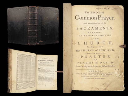 1762 Book Common Prayer BIBLE Psalms Moroccan Fine Binding Cambridge Baskerville: 1762 Book Common Prayer BIBLE Psalms Moroccan Fine Binding Cambridge Baskerville A truly rare 18th-century Book of Common Prayer from the Church of England. Like many similar works, this book includes