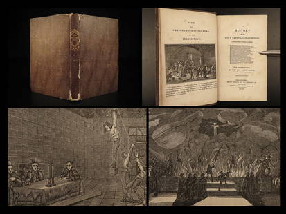 1835 Inquisition TORTURE 1ed Catholic vs Protestant Heretics America Illustrated: 1835 Inquisition TORTURE 1ed Catholic vs Protestant Heretics America Illustrated Countless books have been published regarding the Catholic Inquisition. However, in 1835 a rather obscure history of th