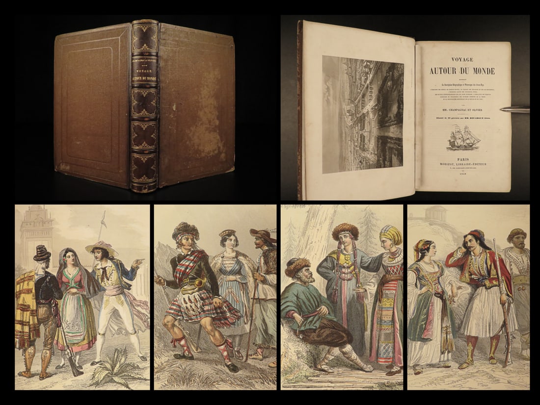 1858 1ed Champagnac Voyage Round the World PERU Egypt Illustrated Costumes: 1858 1ed Champagnac Voyage Round the World PERU Egypt Illustrated Costumes Jean-Baptiste Champagnac was a 19th-century French author best-known for his travelogues and voyage histories. Most of his wo