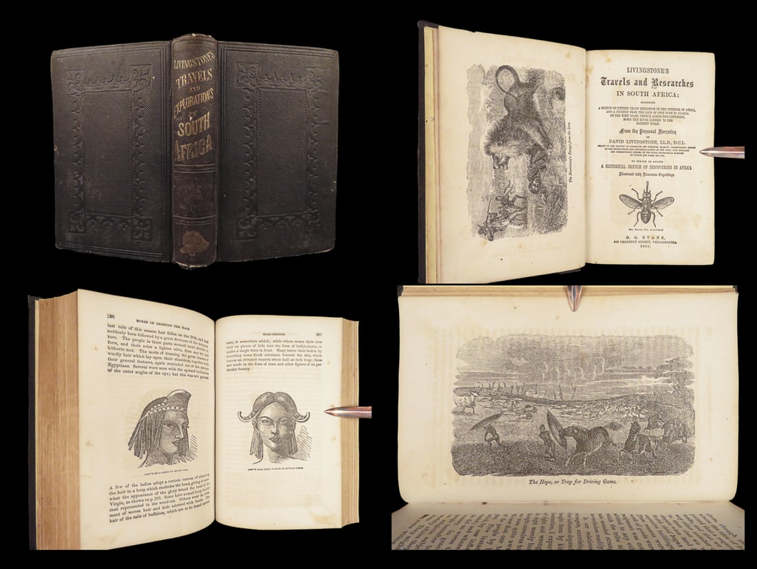 1859 David Livingstone 1st ed Missionary Travels & Researches in South AFRICA (1 of 10)