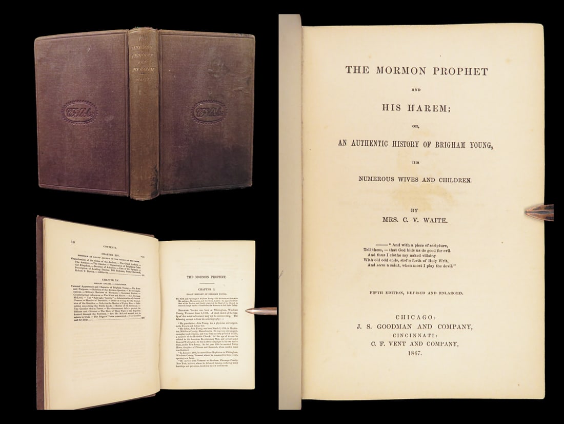 1867 Mormon Prophet by Waite | Brigham Young Polygamy Mormon Joseph Smith: 1867 Mormon Prophet by Waite | Brigham Young Polygamy Mormon Joseph Smith “In 1831, polygamy was condemned in a revelation to Joseph Smith, published in the Book of Doctrine and Covenants. In July 1