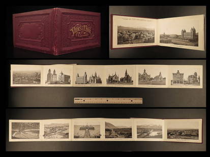 1887 1st ed UTAH Illustrated Views of Mormon Temples Landscapes Salt Lake City: 1887 1st ed UTAH Illustrated Views of Mormon Temples Landscapes Salt Lake City A scare collection of beautiful 19th-century photography from C.R. Savage that offers a visual history of Utah. The photo