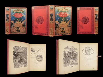 1901 Jules Verne 1st ed Treetop Village + Sea Serpent Cabidoulin Hetzel 2n1: 1901 Jules Verne 1st ed Treetop Village + Sea Serpent Cabidoulin Hetzel 2n1 “Reality provides us with facts so romantic that imagination itself could add nothing to them.&rdquo; ? Jules Verne Jules