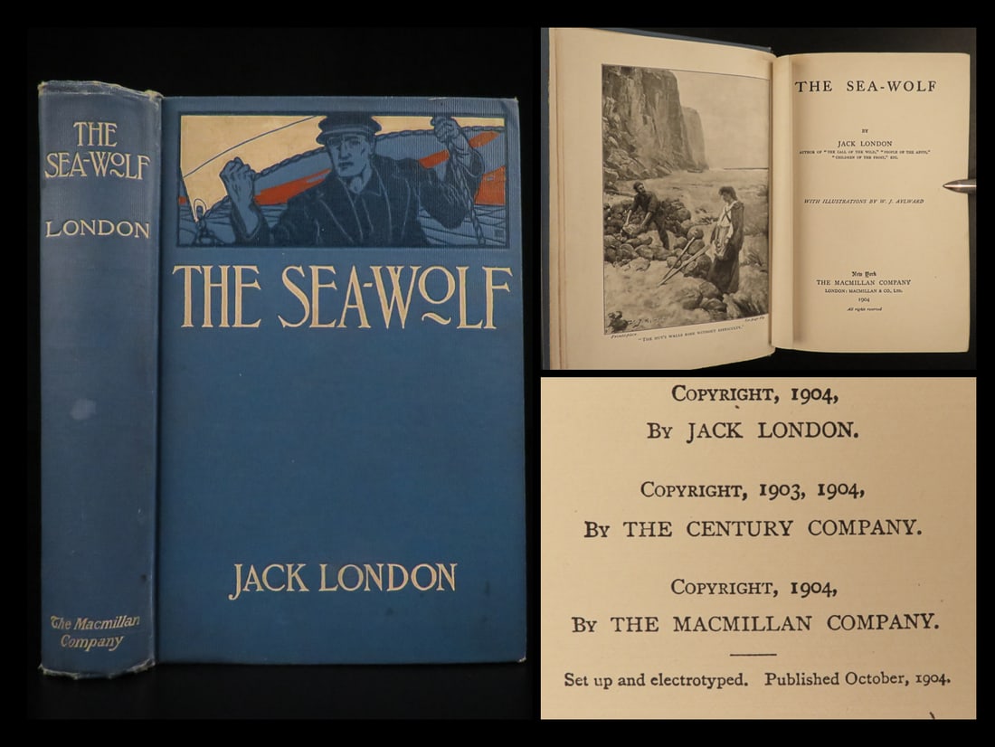 1904 Jack London 1st/1st ed The Sea-Wolf by Adventure Novel Shipwreck FAMOUS (1 of 20)