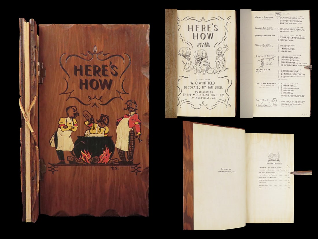 1941 Heres How Mixed Drinks - Whitfield | Prohibition Bartending | Wood Binding: 1941 Heres How Mixed Drinks - Whitfield | Prohibition Bartending | Wood Binding Following the end of prohibition in the United States in 1933, numerous drink recipe books were published in celebration
