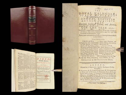 The Royal Kalendar – Cardanus Rider, 1791 | British Peerage, Army, America: The Royal Kalendar (1791) is a compact annual register chronicling the administrative landscape of the British Empire in the final decade of the 18th century. This edition includes an added engraved t