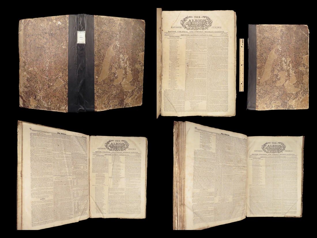 1841 The Albion 1st ed | THE AMISTAD Africa America SLAVERY van Buren Mexico (1 of 10)